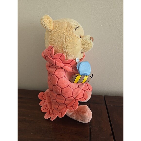 Disney Parks Babies Winnie the Pooh Plush Bee Swaddle Cuddle Blanket Wrap 9" - Picture 4 of 6